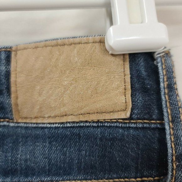 MNG Womens 14 Lonny Boyfriend Factory Distressed Slim Leg Denim Jeans 36x28 - Picture 9 of 11